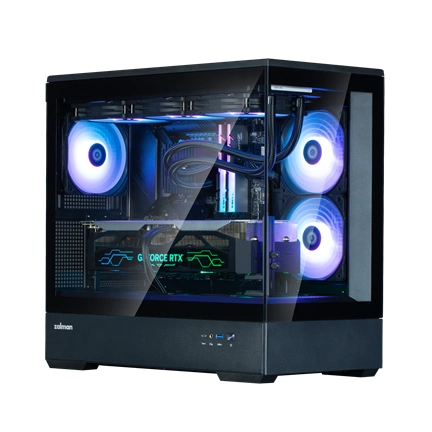 HÁZ ZALMAN P30 Minitower Black+ 3db ARGB fan