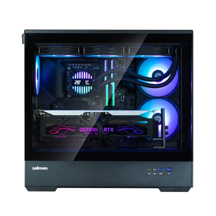 HÁZ ZALMAN P30 Minitower Black+ 3db ARGB fan