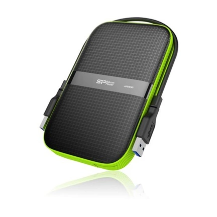 HDD EXT Silicon Power Armor A60 1TB Fekete/Zöld