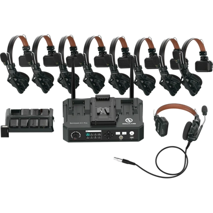 HOLLYLAND SOLIDCOM C1 PRO VEZETÉK NÉLKÜLI INTERCOM RENDSZER (8 ENC HEADSET + HUB ÁLLOMÁS)