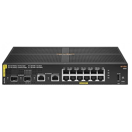 HPE Aruba 6100 12G Class4 PoE 2G/2SFP+ 139W Switch