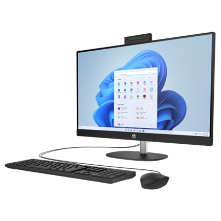 HP AIO 27-cr0008nn 27" FHD AG IPS 300d, Core i3-N300 2.4GHz, 8GB, 512GB SSD, Win 11, fekete