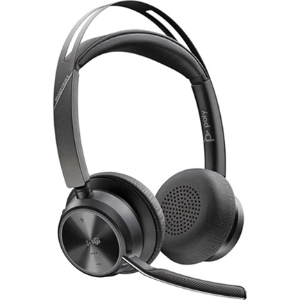 HP Poly Voyager Focus 2 Microsoft Teams Certified USB-C-C Headset + USB-C/A Adapter + Charging Stand