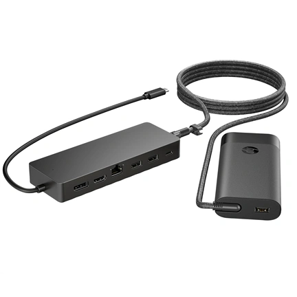 HP kombinált univerzális USB-C-elosztó és -laptoptöltő