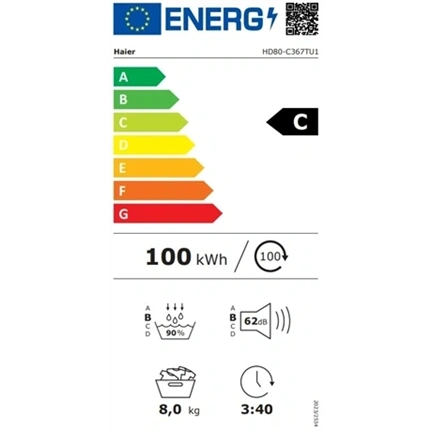 Haier HD80-C367TU1-S szárítógép