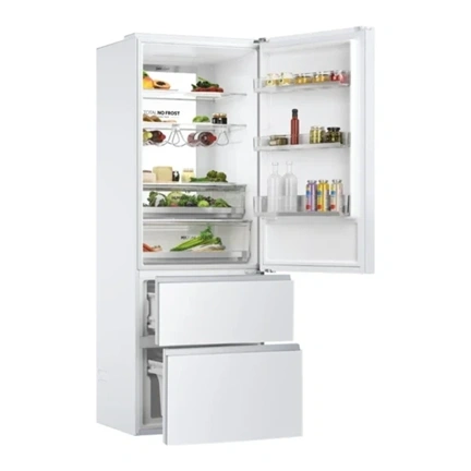 Haier HTW7720DNGW hűtőszekrény, 3 ajtós, 70 cm