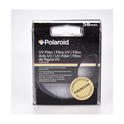 Használt (ÚJ, BONTATLAN) Polaroid 58mm UV szűrő
