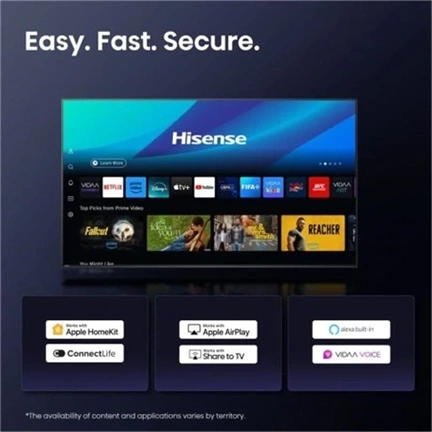 Hisense 43" A6Q televízió 4K UHD Smart TV, Vidaa OS