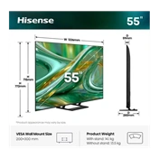 Hisense 55E8S 4K UHD SMART MINILED televízió
