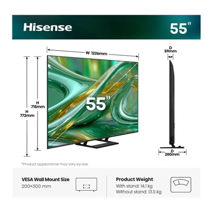 Hisense 55E8S 4K UHD SMART MINILED televízió
