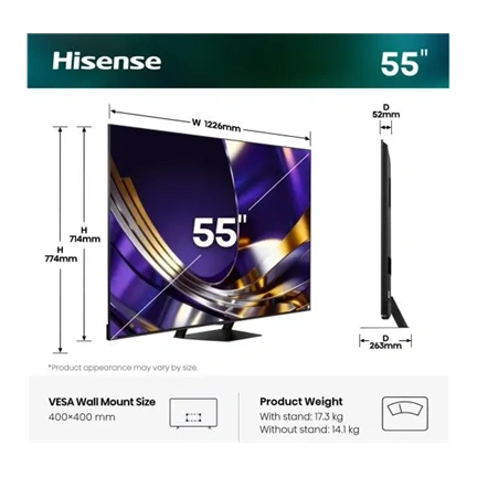 Hisense 55U7SPRO 4K SMART MINILED televízió