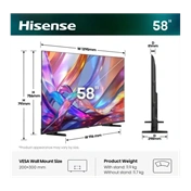 Hisense 58E7S TV 58" 4K UHD SMART QLED