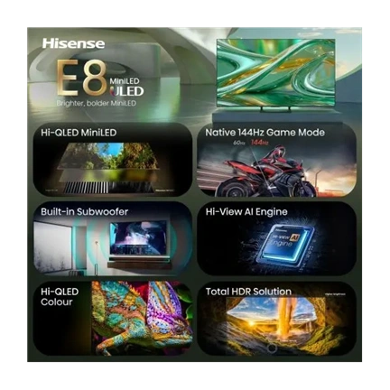 Hisense 65E8S 4K UHD SMART MINILED televízió