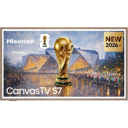 Hisense 65S7S 65"/164cm 4K 144Hz Smart Hi-QLED Canvas TV, 3840x2160, 4xHDMI/2xUSB/RJ45/Wifi