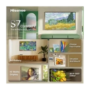 Hisense 65S7S 65"/164cm 4K 144Hz Smart Hi-QLED Canvas TV, 3840x2160, 4xHDMI/2xUSB/RJ45/Wifi