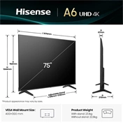 Hisense 75A6Q UHD SMART LED TV