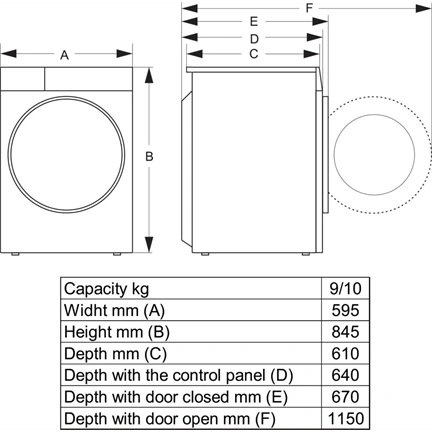 Hisense DH3S902BW3 szárítógép 9kg