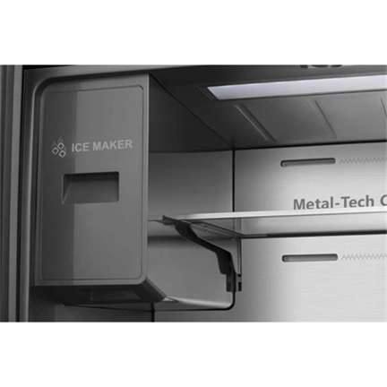 Hisense RQ760N4SBFE Hi7 szabadonálló négyajtós hűtőszekrény, fekete, 584 l