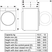 Hisense WD3S1043BW3 mosó-szárítógép 10,5/6