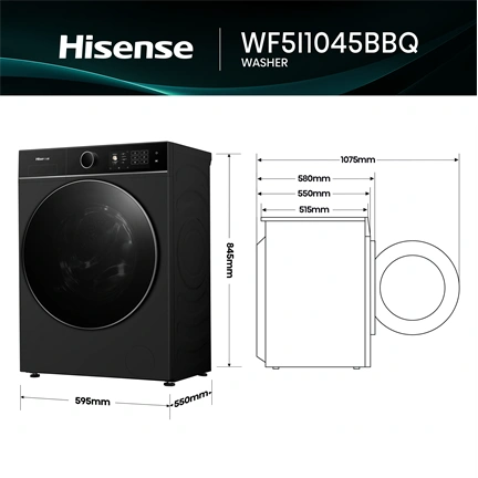 Hisense WF5i1045BBQ mosógép 10kg