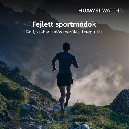 Huawei Watch 5 okosóra, 46mm, fekete