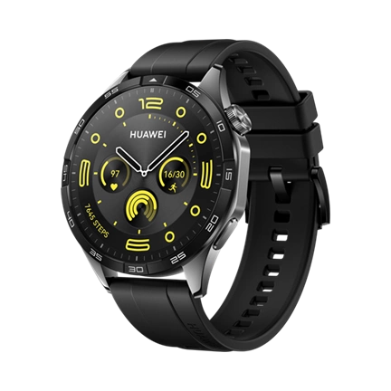 Huawei Watch GT 4 okosóra - 46mm, 1,43"-es AMOLED kijelző, GNSS, pulzus, SpO2, fekete