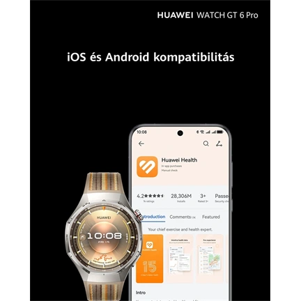 Huawei Watch GT 6 Pro okosóra, 46mm, barna