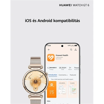 Huawei Watch GT 6 okosóra, 46mm, szürke