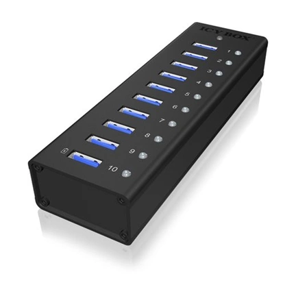 ICY BOX IB-AC6110 10 Port USB 3.0 Hub with USB charge port