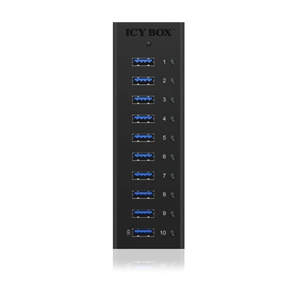ICY BOX IB-AC6110 10 Port USB 3.0 Hub with USB charge port