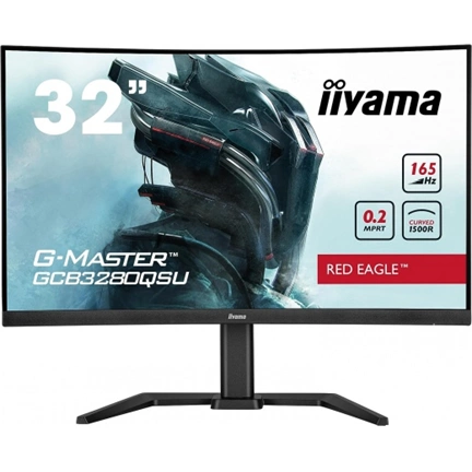 IIYAMA G-Master GCB3280QSU-B1 31,5" ívelt 1500R WQHD 165Hz 0,2ms