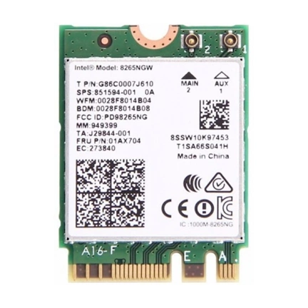 INTEL Dual Band Wireless-AC 8265 M.2 2230 2x2 AC + BT vPro