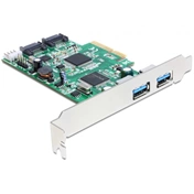 I/O DELOCK PCI-E -> 2x USB 3.0 external, 2x SATA 6Gb/s (89359)