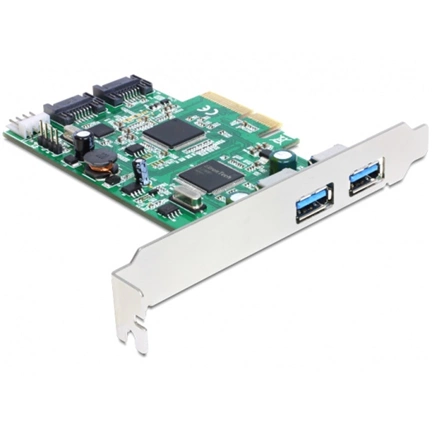 I/O DELOCK PCI-E -> 2x USB 3.0 external, 2x SATA 6Gb/s (89359)