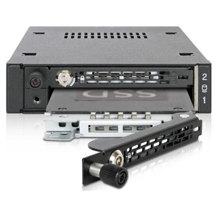 Icy Dock MB492SKL-B 2x 6,3cm SATA/SAS HDD SSD in 1x 3,5" fém
