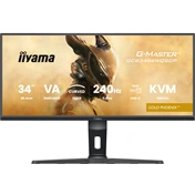 Iiyama G-Master GCB3486WQSCP-B1 monitor - 34", UWQHD, VA, ívelt, 1500R, 0,4ms, 240Hz, FreeSync, áll. mag., KVM, USB hub