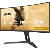 Iiyama G-Master GCB3486WQSCP-B1 monitor - 34", UWQHD, VA, ívelt, 1500R, 0,4ms, 240Hz, FreeSync, áll. mag., KVM, USB hub