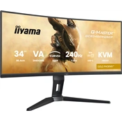 Iiyama G-Master GCB3486WQSCP-B1 monitor - 34", UWQHD, VA, ívelt, 1500R, 0,4ms, 240Hz, FreeSync, áll. mag., KVM, USB hub