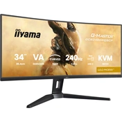 Iiyama G-Master GCB3486WQSCP-B1 monitor - 34", UWQHD, VA, ívelt, 1500R, 0,4ms, 240Hz, FreeSync, áll. mag., KVM, USB hub