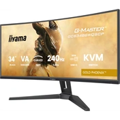 Iiyama G-Master GCB3486WQSCP-B1 monitor - 34", UWQHD, VA, ívelt, 1500R, 0,4ms, 240Hz, FreeSync, áll. mag., KVM, USB hub