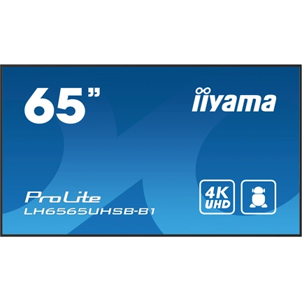 Iiyama ProLite LH6565UHSB-B1 professzionális kijelző, LFD 65" 4K UHD IPS Android