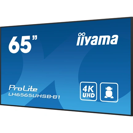 Iiyama ProLite LH6565UHSB-B1 professzionális kijelző, LFD 65" 4K UHD IPS Android