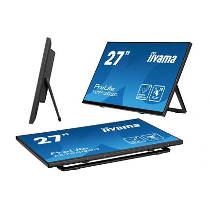 Iiyama ProLite T2755QSC-B1 érintőképernyős monitor - 27" QHD IPS, stylus támogatása, kitámasztó, karcálló
