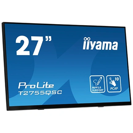 Iiyama ProLite T2755QSC-B1 érintőképernyős monitor - 27" QHD IPS, stylus támogatása, kitámasztó, karcálló