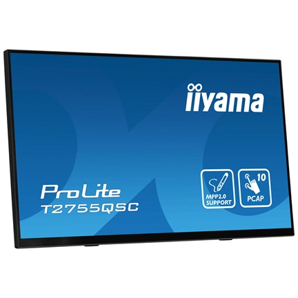 Iiyama ProLite T2755QSC-B1 érintőképernyős monitor - 27" QHD IPS, stylus támogatása, kitámasztó, karcálló