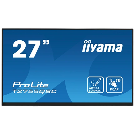 Iiyama ProLite T2755QSC-B1 érintőképernyős monitor - 27" QHD IPS, stylus támogatása, kitámasztó, karcálló