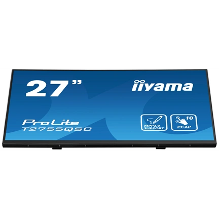 Iiyama ProLite T2755QSC-B1 érintőképernyős monitor - 27" QHD IPS, stylus támogatása, kitámasztó, karcálló