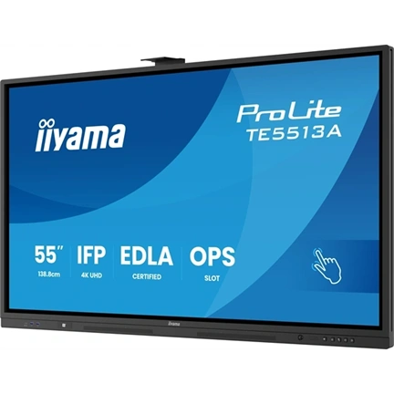 Iiyama ProLite TE5513A-B3AG interaktív érintőkijelző Google EDLA tanúsítvánnyal, Android 14, 55" UHD IPS