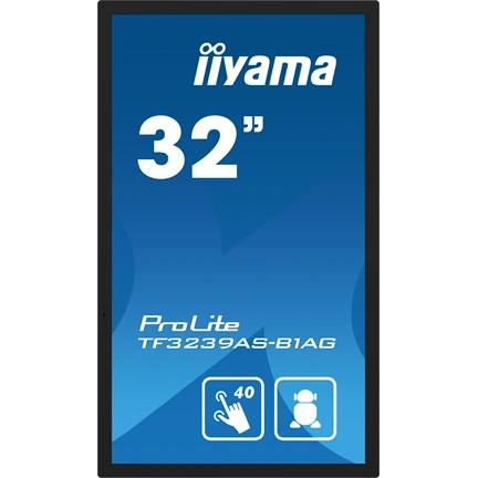 Iiyama ProLite TF3239AS-B1AG interaktív PCAP érintőkijelző 32" FHD IPS, Android 11