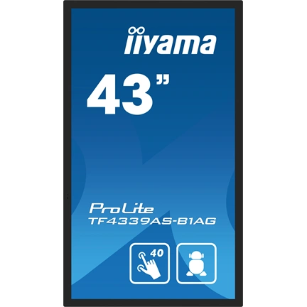 Iiyama ProLite TF4339AS-B1AG interaktív PCAP érintőkijelző 43" FHD IPS, Android 11